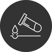 Corrosive Line Inverted Icon vector