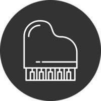 Piano Line Inverted Icon vector