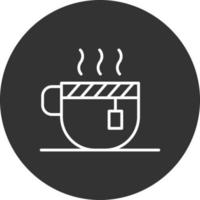 Tea Cup Line Inverted Icon vector