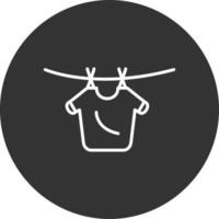 Laundry Line Inverted Icon vector