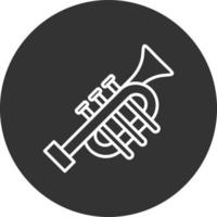 Trumpets Line Inverted Icon vector