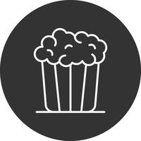 Popcorn Line Inverted Icon vector