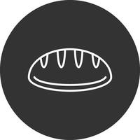 Bread Line Inverted Icon vector