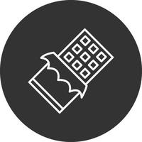 Chocolate Bar Line Inverted Icon vector