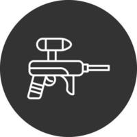 Paintball Line Inverted Icon vector