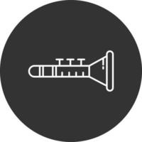 icono de línea de clarinete invertida vector