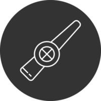 Kazoo Line Inverted Icon vector