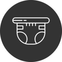 Diaper Line Inverted Icon vector