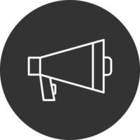 Megaphone Line Inverted Icon vector