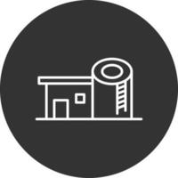 Storage Tank Line Inverted Icon vector