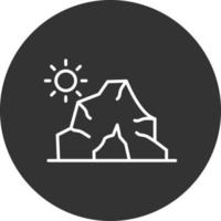 Cave Line Inverted Icon vector