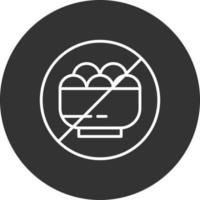 No Food Line Inverted Icon vector