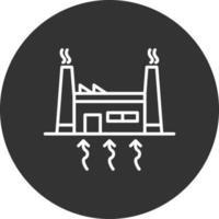 Geothermal Energy Line Inverted Icon vector