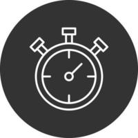 Chronometer Line Inverted Icon vector
