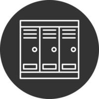 Locker Room Line Inverted Icon vector