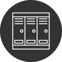 Locker Room Line Inverted Icon vector