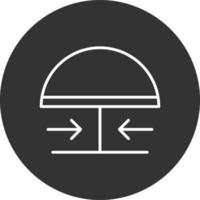 Emergency Button Line Inverted Icon vector