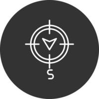 South Line Inverted Icon vector