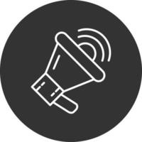 Megaphone Line Inverted Icon vector