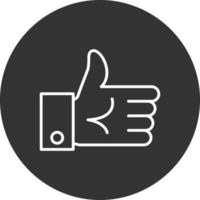 Like Line Inverted Icon vector