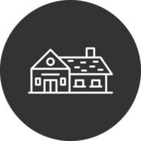 House Line Inverted Icon vector