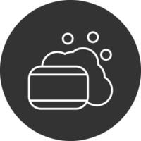 Sponge Line Inverted Icon vector