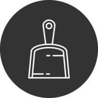 Dustpan Line Inverted Icon vector