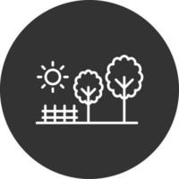 Park Line Inverted Icon vector