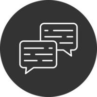 Chat Line Inverted Icon vector