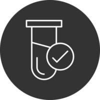 Test Tube Line Inverted Icon vector