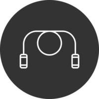 Jumping Rope Line Inverted Icon vector