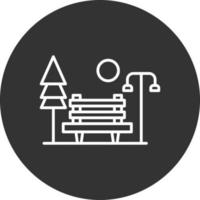 Bench Line Inverted Icon vector