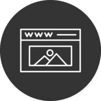 Website Line Inverted Icon vector