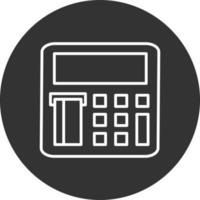 Atm Machine Line Inverted Icon vector