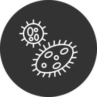 Fungus Line Inverted Icon vector