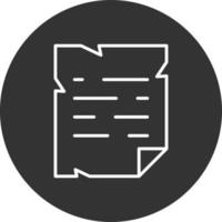 Old Paper Line Inverted Icon vector