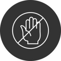 No Passing Line Inverted Icon vector