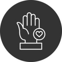 Volunteer Line Inverted Icon vector