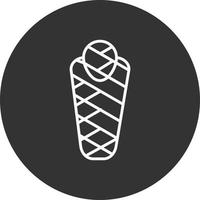 Mummy Line Inverted Icon vector