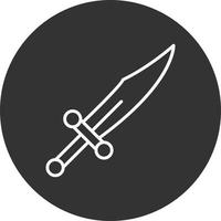 Dagger Line Inverted Icon vector