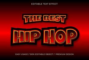 hip hop text effect on graphic style vector