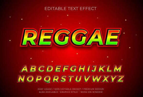 jamaican reggae text effect on graphic style
