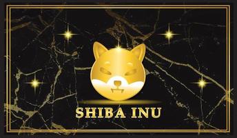 shiba inu cryptocurrency on marble background