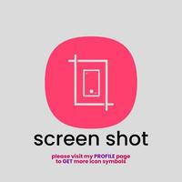 Screen shot symbol for app icon or company logo - cut out style version 1 vector