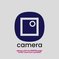 Wonderful Camera Symbol for iOS smartphone app icon or company logo - crop style version 1 vector