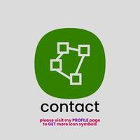 Abstract Geometric Contact Symbol for app icon or company logo - crop style version 1 vector