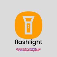 Flashlight power symbol for app icon or company logo - cut out style version 1 vector