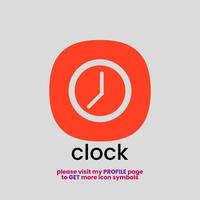 7 Cute Clock Seven o'clock symbol for iOS Smartphone app icon or company logo - cut style version 1