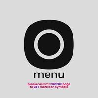 Simple Menu symbol for app icon or company logo - cut out style version 1 vector