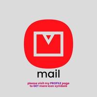 E-mail symbol for app icon or company logo - cut out style version 1 vector